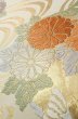 画像10: P0206C 袋帯 女性用着物 シルク（正絹）   オフ　ホワイト 花丸文 【中古】 【USED】 【リサイクル】 ★★★☆☆ (10)