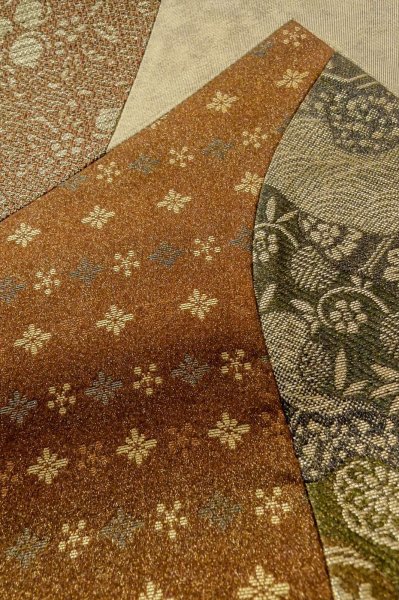 画像9: P0206G 袋帯 女性用着物 シルク（正絹）  淡い マルチカラー ぼたん 【中古】 【USED】 【リサイクル】 ★★★★☆ (9)