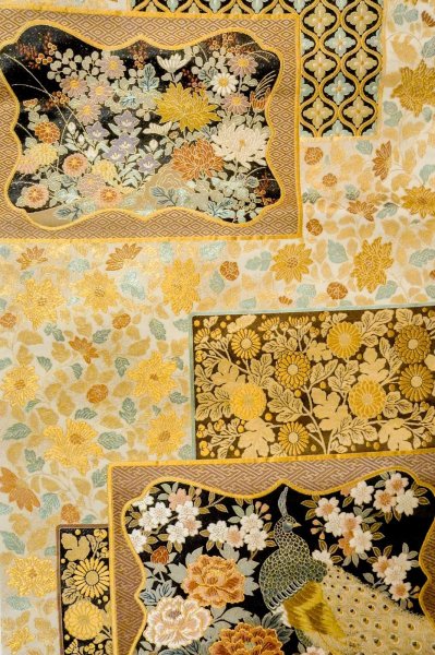 画像4: P0206L 袋帯 女性用着物 シルク（正絹）   白 桜 薄い【中古】 【USED】 【リサイクル】 ★★★★☆ (4)