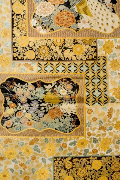 画像5: P0206L 袋帯 女性用着物 シルク（正絹）   白 桜 薄い【中古】 【USED】 【リサイクル】 ★★★★☆ (5)