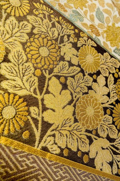 画像10: P0206L 袋帯 女性用着物 シルク（正絹）   白 桜 薄い【中古】 【USED】 【リサイクル】 ★★★★☆ (10)