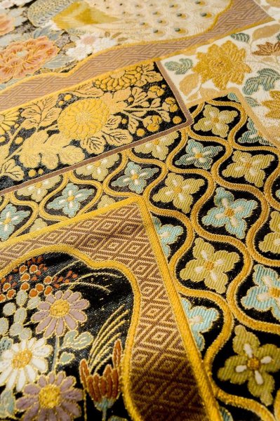 画像11: P0206L 袋帯 女性用着物 シルク（正絹）   白 桜 薄い【中古】 【USED】 【リサイクル】 ★★★★☆ (11)