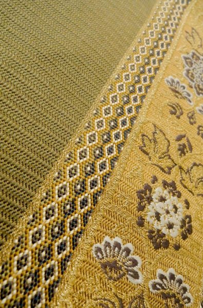 画像10: P0206O 袋帯 女性用着物 シルク（正絹）  深い オリーブ 鳳凰 【中古】 【USED】 【リサイクル】 ★★★★☆ (10)