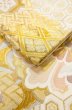 画像15: P0206P 袋帯 女性用着物 シルク（正絹）  薄い 金色 花 【中古】 【USED】 【リサイクル】 ★★★☆☆ (15)