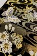 画像8: P0206R 袋帯 女性用着物 シルク（正絹）  光沢のある 黒 花 【中古】 【USED】 【リサイクル】 ★★★★☆ (8)