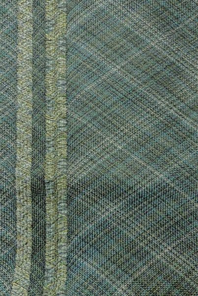 画像3: P0206S 袋帯 女性用着物 シルク（正絹）  深い 青緑色 縞 【中古】 【USED】 【リサイクル】 ★★★★☆ (3)