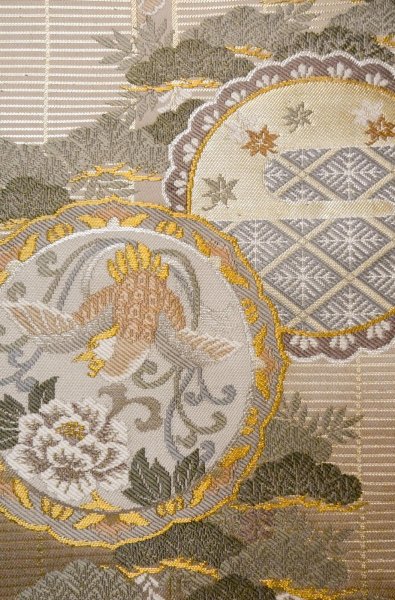 画像7: P0206X 丸帯 女性用着物 シルク（正絹）  淡い 藤色 桜 【中古】 【USED】 【リサイクル】 ★★★★☆ (7)