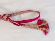 画像4: P0219XK 帯締め 女性用着物 シルク（正絹）  鮮やか 桃色 菱 【中古】 【USED】 【リサイクル】 ★★★☆☆ (4)