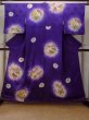 画像1: P0225B 女性用 小紋   シルク（正絹） 光沢のある紫色,  バラ 【中古】【USED】【リサイクル】 ★★☆☆☆【P0225B】 (1)
