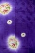 画像5: P0225B 女性用 小紋   シルク（正絹） 光沢のある紫色,  バラ 【中古】【USED】【リサイクル】 ★★☆☆☆【P0225B】 (5)
