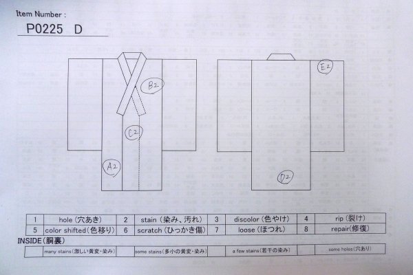 画像13: P0225D 女性用 付下げ   シルク（正絹） 鮮やか橙色,  ぼたん 【中古】【USED】【リサイクル】 ★★★☆☆【P0225D】 (13)