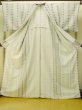 画像2: P0225E 女性用 単衣   シルク（正絹） 薄い灰色,  菱 【中古】【USED】【リサイクル】 ★★★★☆【P0225E】 (2)