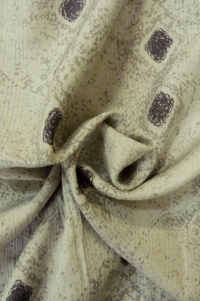 画像11: P0225E 女性用 単衣   シルク（正絹） 薄い灰色,  菱 【中古】【USED】【リサイクル】 ★★★★☆【P0225E】 (11)