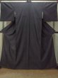 画像1: P0225G 女性用 紬   シルク（正絹） 深い灰色,  抽象的模様 【中古】【USED】【リサイクル】 ★★★★☆【P0225G】 (1)