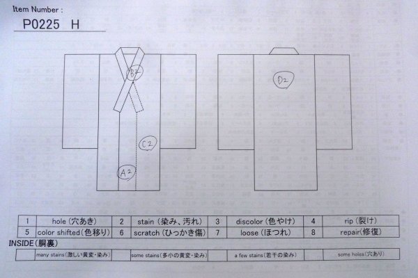画像13: P0225H 女性用 紬   シルク（正絹） 淡いマルチカラー,  花 【中古】【USED】【リサイクル】 ★★★☆☆【P0225H】 (13)