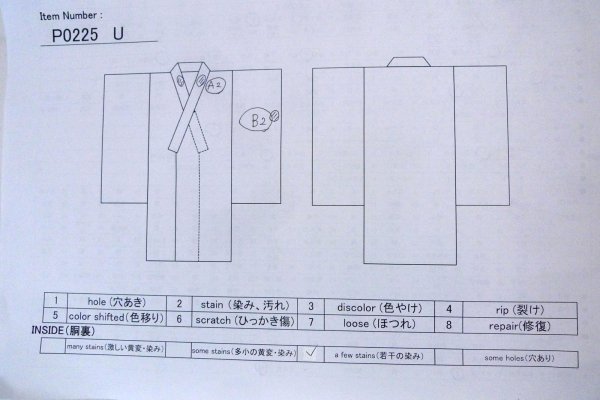 画像10: P0225U 女性用 紋付   シルク（正絹） 黒,  【中古】【USED】【リサイクル】 ★★★☆☆【P0225U】 (10)