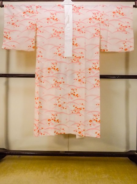 画像2: P0225W 女性用 襦袢   モスリン 薄い桃色,  桜 【中古】【USED】【リサイクル】 ★★★☆☆【P0225W】 (2)