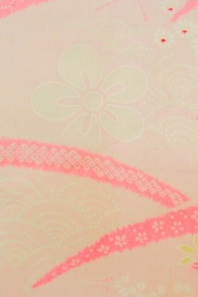 画像6: P0225W 女性用 襦袢   モスリン 薄い桃色,  桜 【中古】【USED】【リサイクル】 ★★★☆☆【P0225W】 (6)