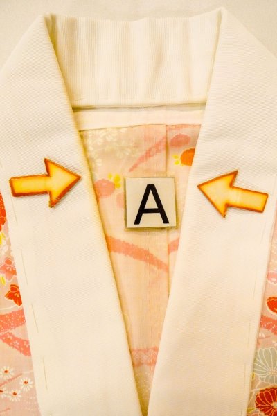 画像14: P0225W 女性用 襦袢   モスリン 薄い桃色,  桜 【中古】【USED】【リサイクル】 ★★★☆☆【P0225W】 (14)