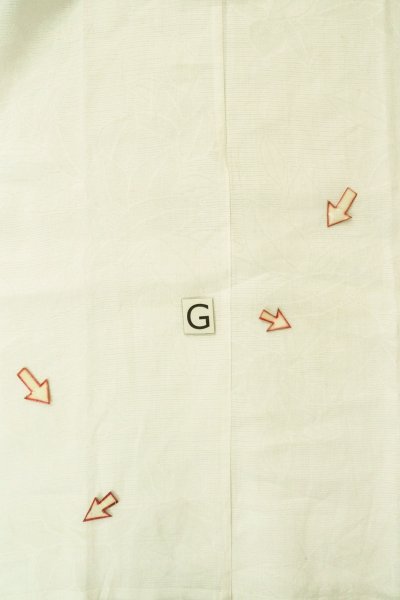 画像21: P0225Y 女性用 襦袢   麻 白,  椿 【中古】【USED】【リサイクル】 ★★☆☆☆【P0225Y】 (21)