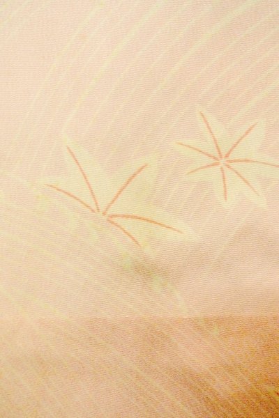 画像5: P0226B 女性用 襦袢   シルク（正絹） 淡い桃色,  もみじ 【中古】【USED】【リサイクル】 ★★☆☆☆【P0226B】 (5)