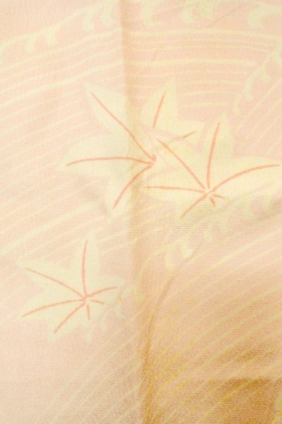画像7: P0226B 女性用 襦袢   シルク（正絹） 淡い桃色,  もみじ 【中古】【USED】【リサイクル】 ★★☆☆☆【P0226B】 (7)