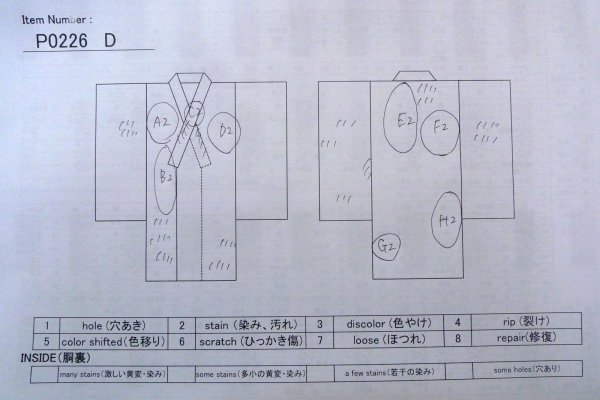 画像11: P0226D 女性用 襦袢   シルク（正絹） 白,  【中古】【USED】【リサイクル】 ★☆☆☆☆【P0226D】 (11)