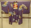 画像1: P0312C 女性用 羽織   シルク（正絹） 深い紫色,  もみじ 【中古】【USED】【リサイクル】 【P0312C】 (1)