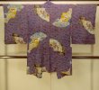 画像2: P0312C 女性用 羽織   シルク（正絹） 深い紫色,  もみじ 【中古】【USED】【リサイクル】 【P0312C】 (2)