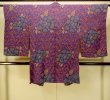 画像2: P0312E 女性用 羽織   シルク（正絹） 鮮やか紫色,  バラ 【中古】【USED】【リサイクル】 ★★☆☆☆【P0312E】 (2)