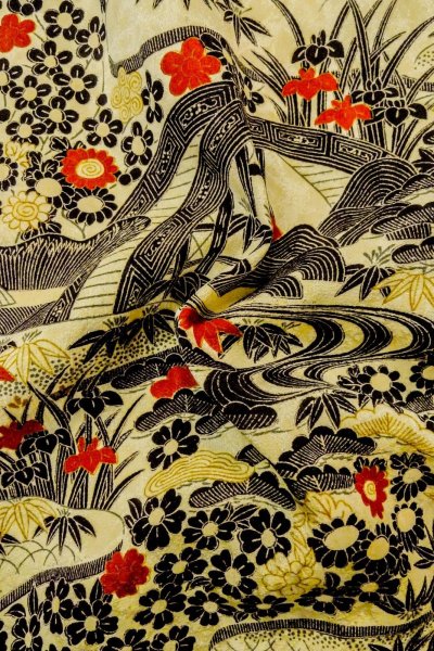 画像11: P0312H 女性用 羽織   シルク（正絹） アイボリー,  もみじ 【中古】【USED】【リサイクル】 ★★☆☆☆【P0312H】 (11)