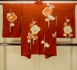 画像2: P0312I 女性用 羽織   シルク（正絹） 深い赤色,  梅 【中古】【USED】【リサイクル】 ★★☆☆☆【P0312I】 (2)