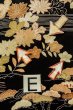 画像18: P0312J 女性用 羽織   シルク（正絹） 黒,  菊 【中古】【USED】【リサイクル】 ★★☆☆☆【P0312J】 (18)