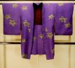 画像1: P0312K 女性用 羽織   シルク（正絹） 鮮やか紫色,  橘 【中古】【USED】【リサイクル】 ★★★☆☆【P0312K】 (1)