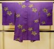 画像2: P0312K 女性用 羽織   シルク（正絹） 鮮やか紫色,  橘 【中古】【USED】【リサイクル】 ★★★☆☆【P0312K】 (2)