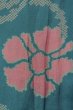 画像5: P0312L 女性用 羽織   シルク（正絹） 深い水色,  花 【中古】【USED】【リサイクル】 ★★☆☆☆【P0312L】 (5)