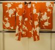 画像1: P0312N 女性用 羽織   シルク（正絹） 赤み橙色,  唐花 【中古】【USED】【リサイクル】 ★★☆☆☆【P0312N】 (1)