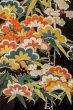 画像6: P0312O 女性用 振袖   シルク（正絹） 黒,  梅 【中古】【USED】【リサイクル】 ★★☆☆☆【P0312O】 (6)