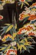 画像11: P0312O 女性用 振袖   シルク（正絹） 黒,  梅 【中古】【USED】【リサイクル】 ★★☆☆☆【P0312O】 (11)