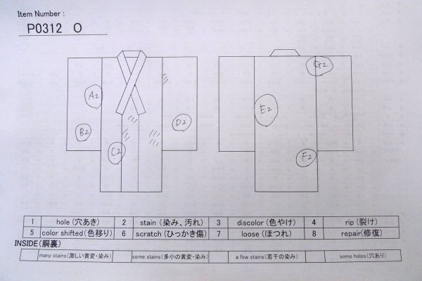 画像26: P0312O 女性用 振袖   シルク（正絹） 黒,  梅 【中古】【USED】【リサイクル】 ★★☆☆☆【P0312O】 (26)