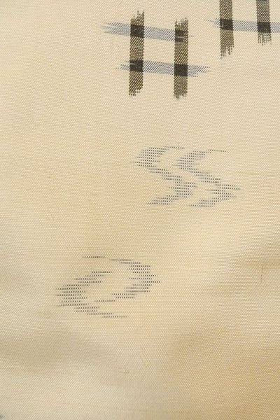 画像6: P0408D 女性用 紬   シルク（正絹） 薄いベージュ,  流水 【中古】【USED】【リサイクル】 ★★☆☆☆【P0408D】 (6)