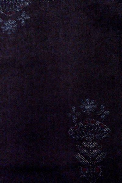 画像3: P0408G 女性用 紬   シルク（正絹） 黒,  抽象的模様 【中古】【USED】【リサイクル】 ★★★☆☆【P0408G】 (3)