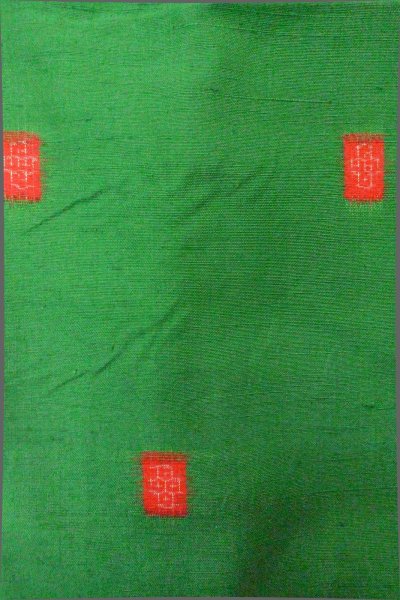 画像7: P0408J 女性用 紬   シルク（正絹） 緑色,  亀甲 【中古】【USED】【リサイクル】 ★★★★☆【P0408J】 (7)