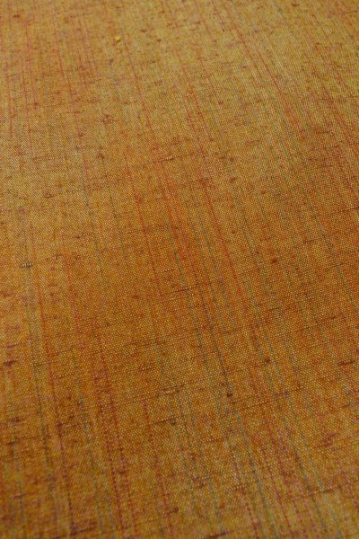 画像10: P0408M 女性用 紬   シルク（正絹） 茶色み橙色,  縞 【中古】【USED】【リサイクル】 ★★★☆☆【P0408M】 (10)