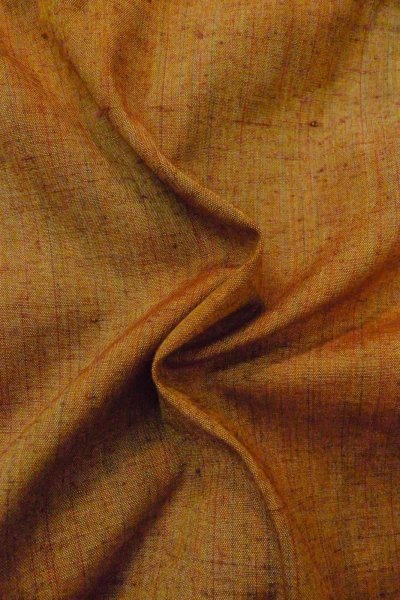 画像11: P0408M 女性用 紬   シルク（正絹） 茶色み橙色,  縞 【中古】【USED】【リサイクル】 ★★★☆☆【P0408M】 (11)