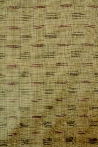 画像3: P0408N 女性用 紬   シルク（正絹） 緑みベージュ,  チェック柄 【中古】【USED】【リサイクル】 ★★☆☆☆【P0408N】 (3)