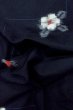 画像12: P0408T 女性用 紬   シルク（正絹） 深い紺,  椿 【中古】【USED】【リサイクル】 ★★★★★【P0408T】 (12)