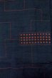 画像4: P0408V 女性用 紬   シルク（正絹） 深い紺,  抽象的模様 【中古】【USED】【リサイクル】 ★★★☆☆【P0408V】 (4)