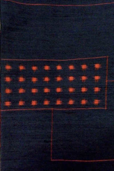 画像5: P0408V 女性用 紬   シルク（正絹） 深い紺,  抽象的模様 【中古】【USED】【リサイクル】 ★★★☆☆【P0408V】 (5)