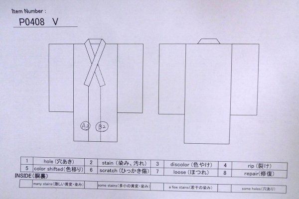画像13: P0408V 女性用 紬   シルク（正絹） 深い紺,  抽象的模様 【中古】【USED】【リサイクル】 ★★★☆☆【P0408V】 (13)